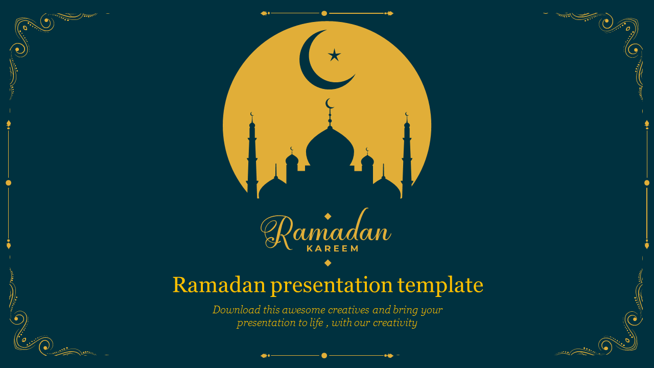 Excellent Ramadan Presentation Template Themes Background